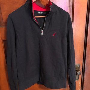 Nautical Navy Blue Half-zip Pullover